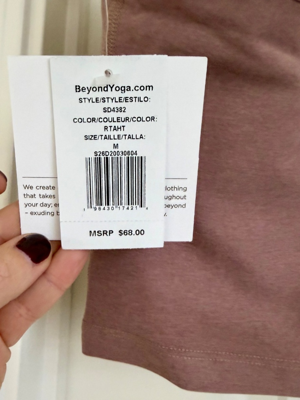Beyond Yoga NWT Set Medium Mauve - Picture 3 of 4